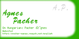 agnes pacher business card